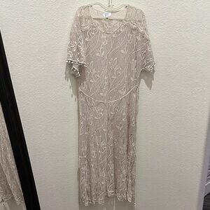 Elegant Lace Maxi Dress (sheer but weighted a bit)